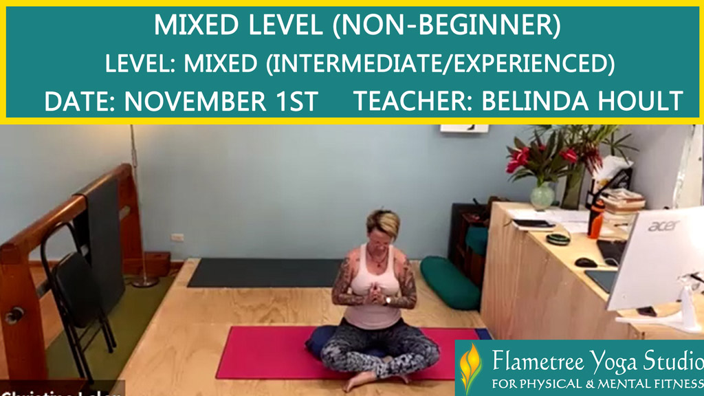 Mixed Level (Non Beginner) - Belinda Hoult - 09:30am Nov 01