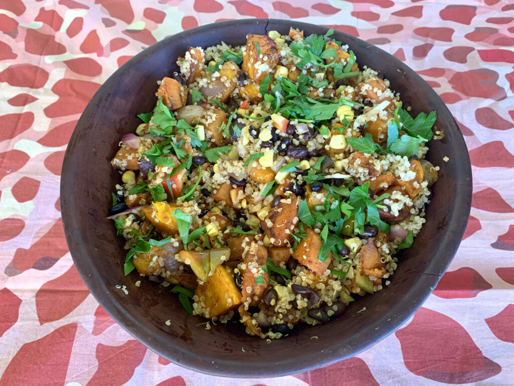 Black Bean Salad & Sweet Potato