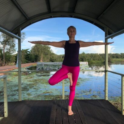 Tree pose is included in free yoga classes Darwin for beginners