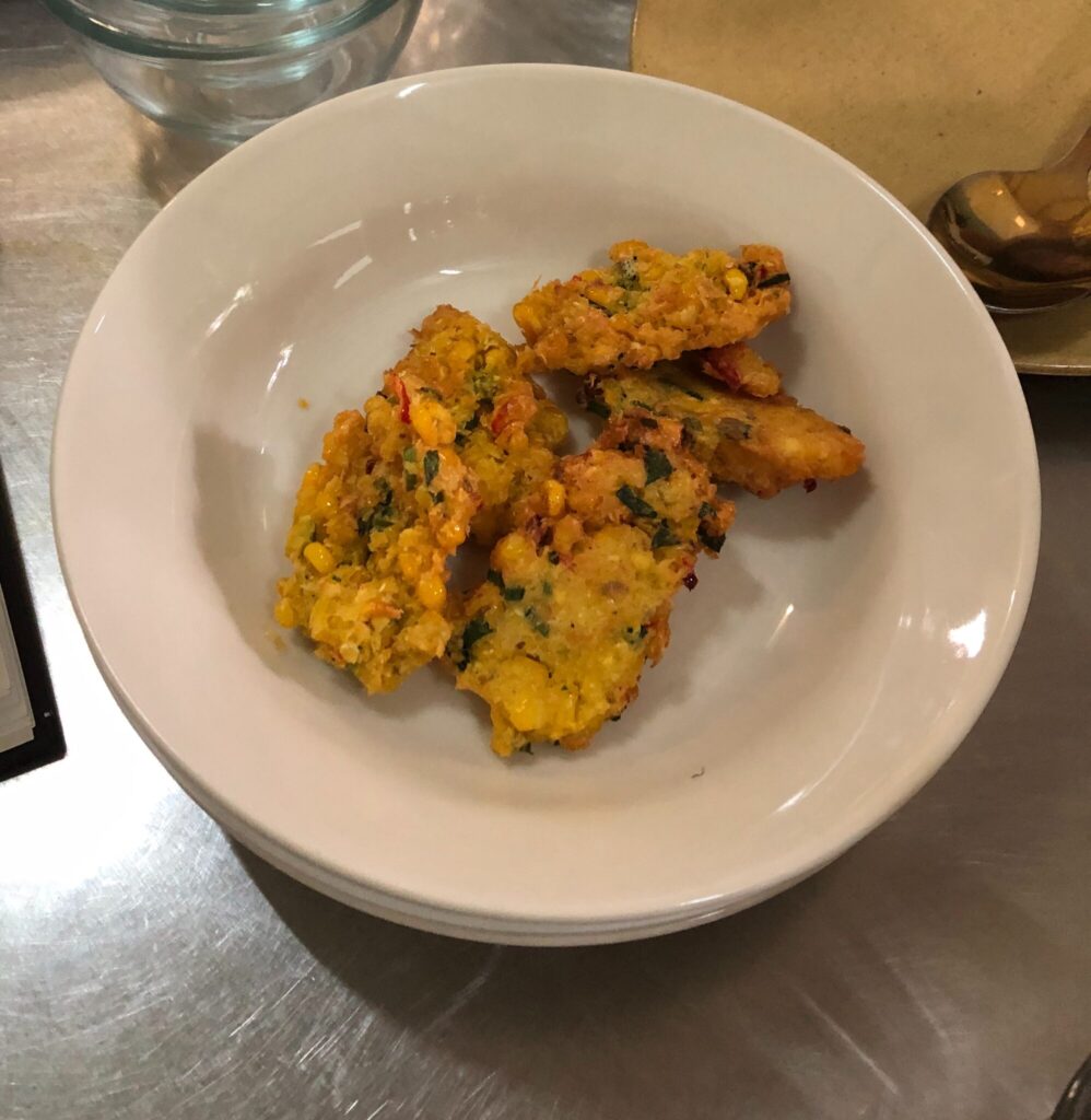 A super quick and tasty corn fritter recipe. It's another of the favourites at Flametree's Bali retreat.