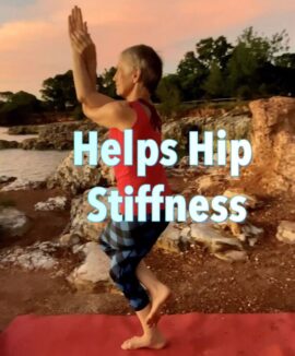 Yoga pose for hip stiffness