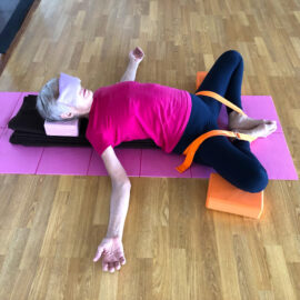 Chris Lalor reclining bound angle pose Darwin