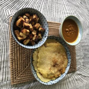 Marinated baked tofu 