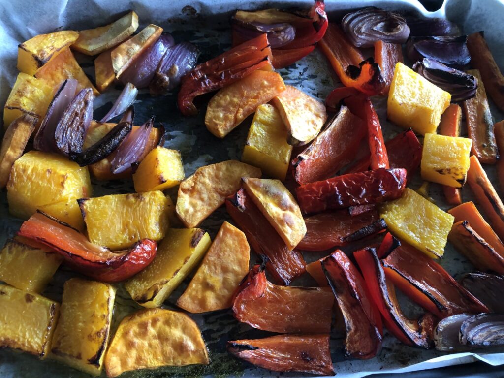 Roasted Vegetables for Roasted Vegetable Soup