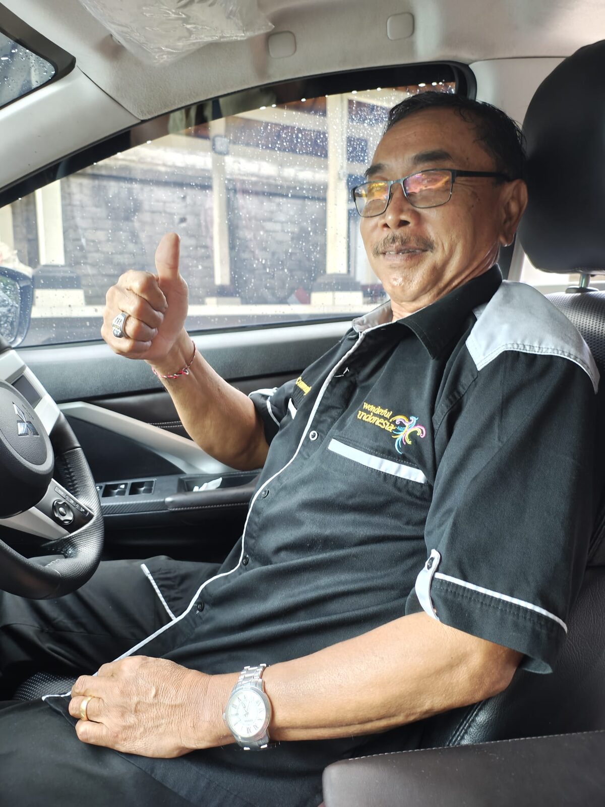One of the local village drivers who take Flametree retreat guests around East Bali