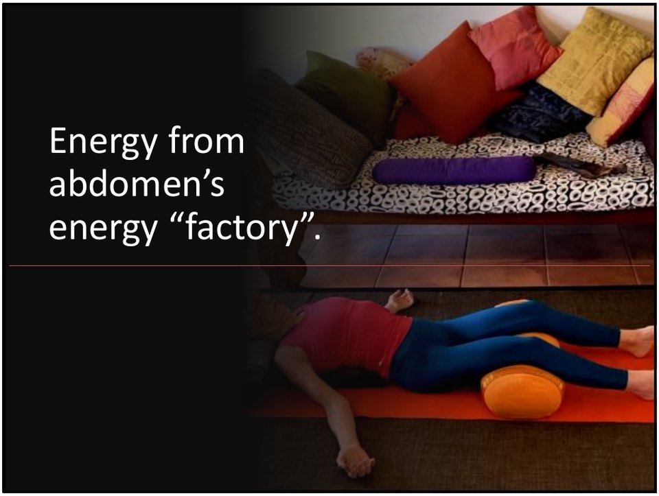Pranayama draws energy from the abdomen's energy factory