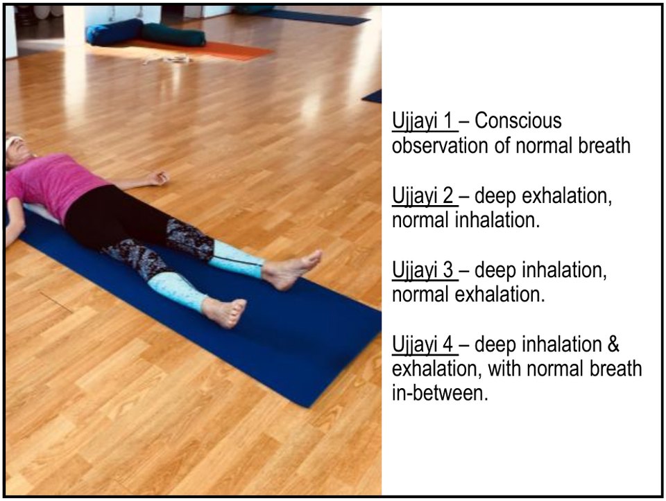 The four stages of Ujjayi ocean breath pranayama