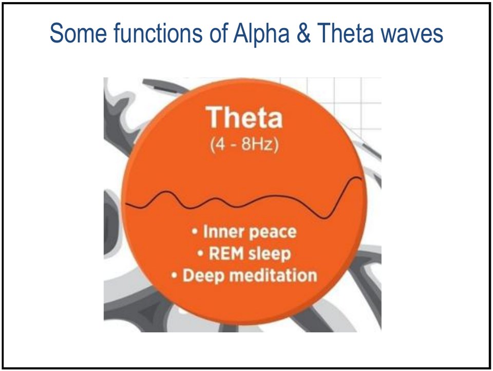Some functions of alpha and theta brain waves