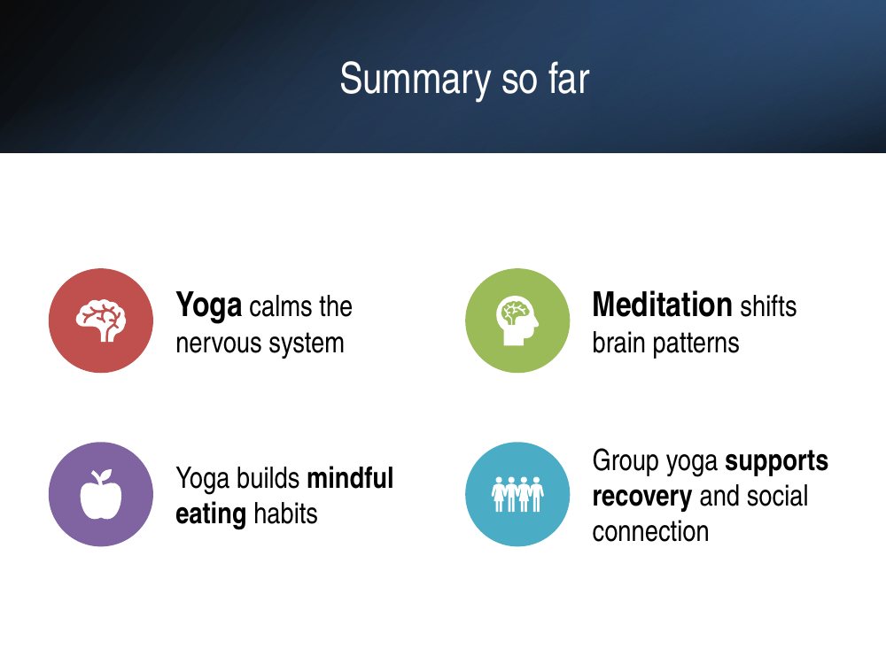 Summary of how yoga supports mental health