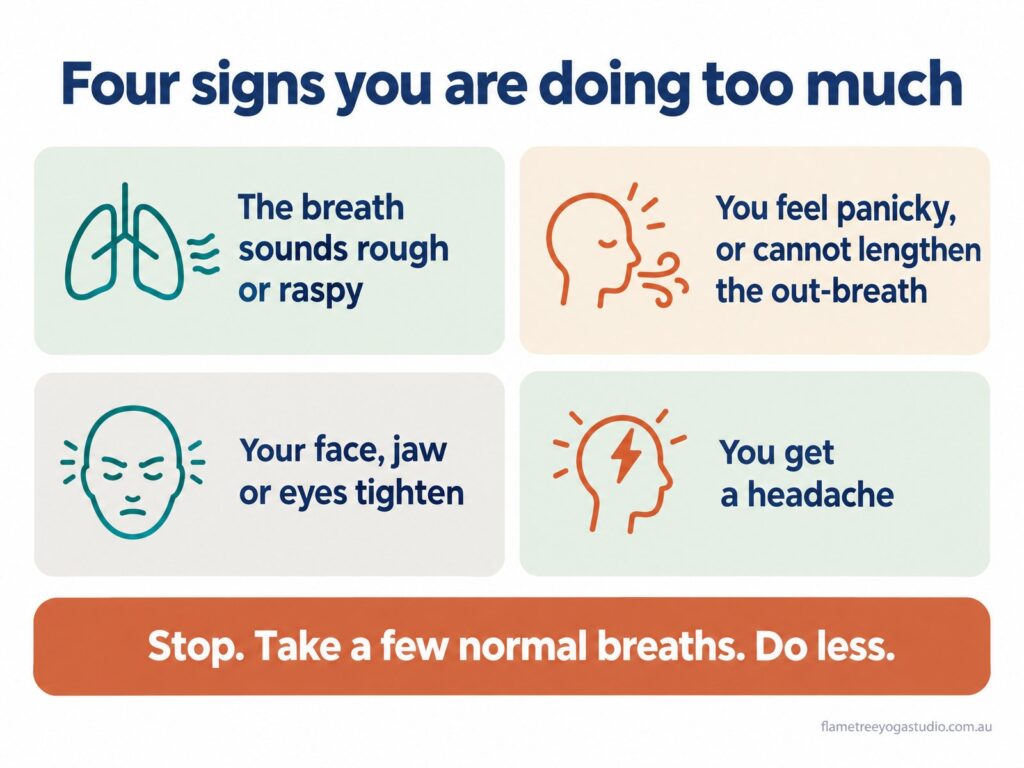 Four signs you are doing too much in pranayama