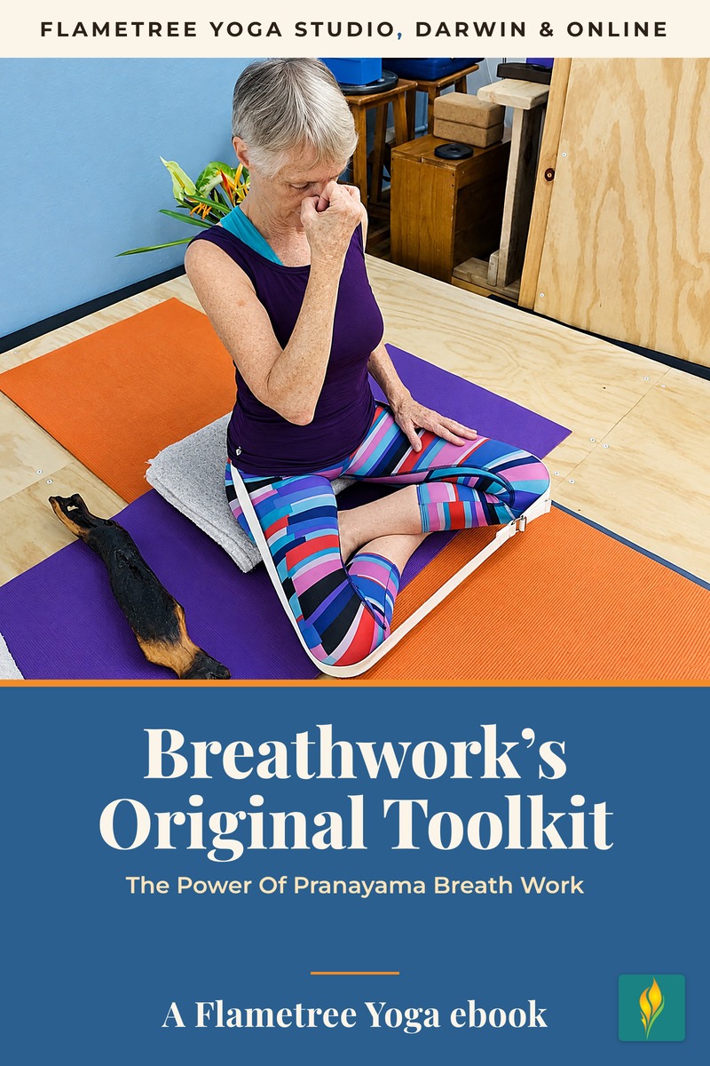 Breathwork's Original Toolkit free ebook cover: pranayama and breathwork, Flametree Yoga Studio Darwin