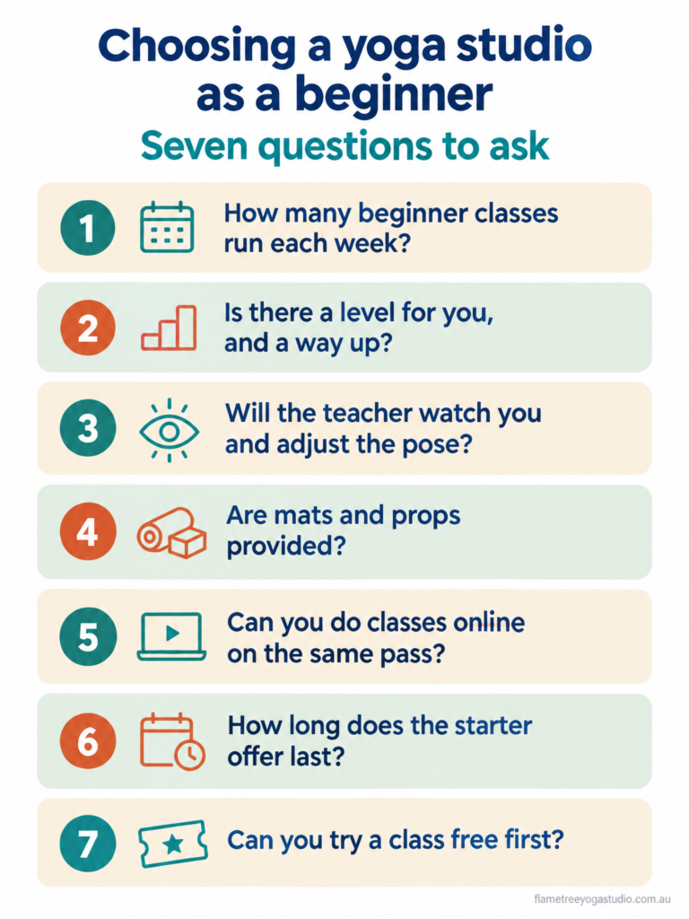 Yoga for beginners Darwin: seven questions to ask when choosing a yoga studio