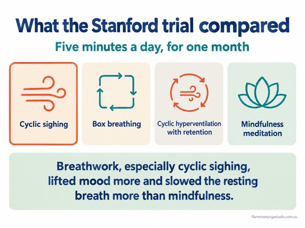 What the Stanford cyclic sighing trial compared