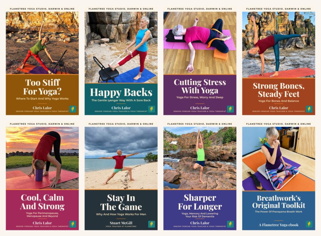 All eight free Flametree ebooks, including Stay In The Game, for readers interested in yoga for men
