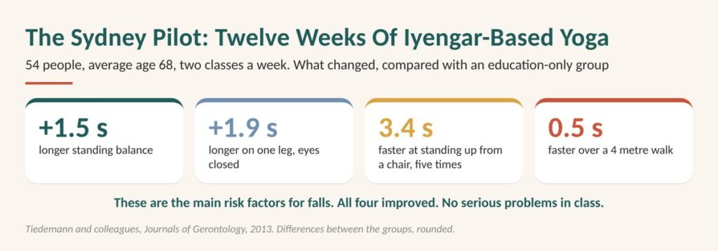 Results of the Sydney Iyengar yoga pilot for balance and mobility in older people